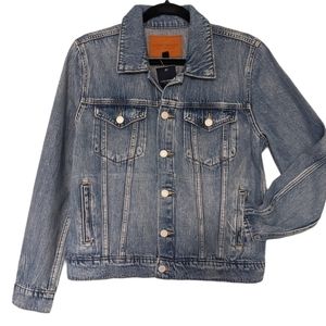 Lucky Brand Women's Jean Jacket Blue Trucker Denim Jacket Size Large